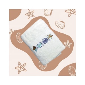 Nombre personalizado Simple blanco Teddy bordado ecológico 100% algodón orgánico absorción de agua Modelo de Golf 2024 toallas de baño - Product Image 3