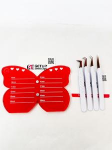 Último azulejo de pestañas de mariposa roja acrílico personalizado sostenible con imán para pinzas de extensión de pestañas azulejos de pestañas personalizados disponibles - Product Image 4