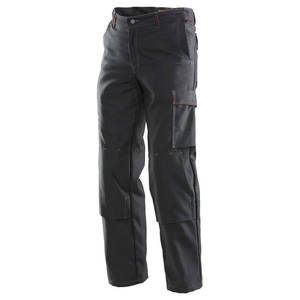 Pantalon de soudage en coton traité pour résister aux flammes Pantalon de soudage robuste avec ouvertures réglables pour la taille et les jambes - Product Image 1