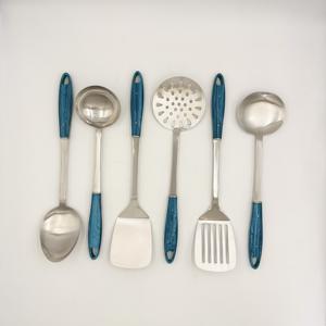 Juego de 6 Servidores de Ensalada de Acero Inoxidable de Primera Calidad con Mango de Resina y Acabado Pulido para Uso en Hoteles, Restaurantes y Cocinas - Product Image 3