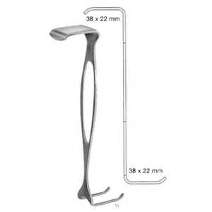 Rétracteur chirurgical à double extrémité Czerny 180 mm en acier inoxydable avec lame solide, crochet à deux branches par SurgiRight Instrument - Product Image 1