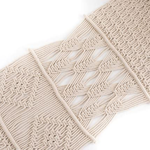 Style moderne 86x13 pouces coton naturel macramé Boho fait à la main de haute qualité chemin de table décor pour salle à manger cuisine hôtel mariage - Product Image 4