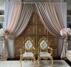 Elegante Matrimonio Recepción Trono Sillas Mejor Diseño Boda Novia y Novio Sillas Set Boda Tronos - Product Image 4