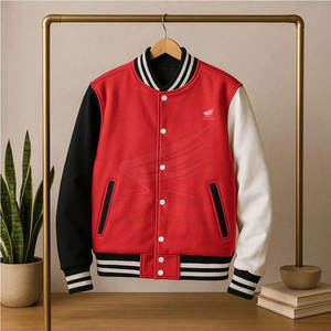 Chaqueta Universitaria de Alta Calidad, Estilo Nuevo, Transpirable, Material de Lana/Algodón, Invierno, Logotipo Frontal, Servicio OEM, Personalizable - Product Image 3