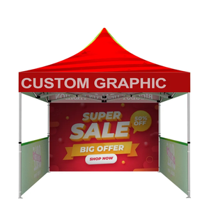 Tentes de stand d'exposition 3x3m (10x10ft) personnalisables avec logo, abri pop-up de marque pour promotion extérieure d'entreprise, en polyester imperméable - Product Image 5