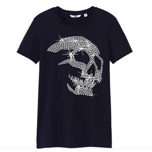 Fabricant HL vente en gros 300 gsm poids lourd t-shirt personnalisé surdimensionné lavage à l'acide vintage col rond boc fit strass t-shirt - Product Image 1