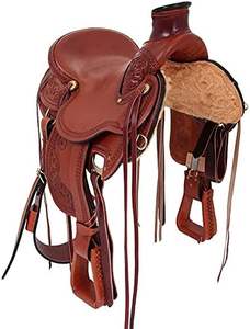 Selle de cheval anglaise classique usinée à la main-parfaite pour les courses de barils confortables et professionnelles - Product Image 2