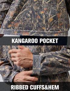 Sweat à capuche unisexe en coton 100% surdimensionné à imprimé jungle camouflage style streetwear avec graphisme personnalisé pour hommes et femmes - Product Image 6