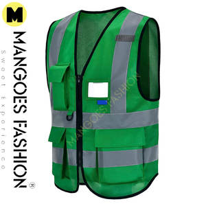 New High Visibility <b>Reflective</b> Vest Zipper Latest Hot Selling <b>Reflective</b> Vests Wholesale Construction Workwear Safety Vest - Product Image 6