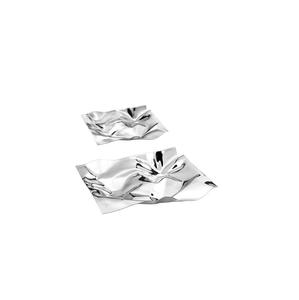 Vintage look stainless steel serving tray with polished detailing for classy food serving <b>buffet</b> service and home decor - Product Image 2