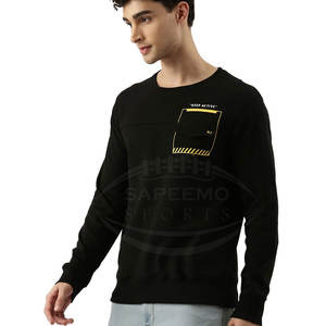 Men Winter Loose Nonwoven Fleece Solid Sweatshirt Soft Touch Fabric Breathable Eco-Friendly Customizable <b>Travel</b> Streetwear - Product Image 4