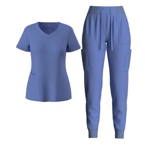 Ensembles de Blouses Médicales Unisexe en Polyester-Coton pour Hôpital, Tenues d'Infirmière et de Personnel Médical à Manches Courtes, Modèle 2026 - Product Image 5