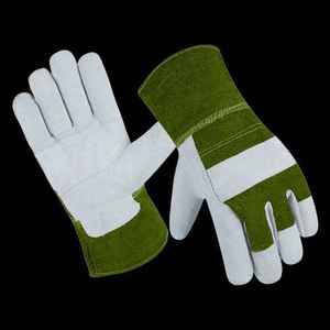 Guantes de cuero listos para el trabajo con palma acolchada y agarre fuerte Diseño duradero para seguridad y uso en construcción resistente - Product Image 6