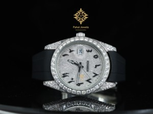 Reloj Mecánico de Lujo para Hombre, Nuevo y en Oferta, con Moissanita, Decoración Completa de Diamantes, Diseño Moderno, Colorido y Sencillo, Estilo Europeo Americano - Product Image 3