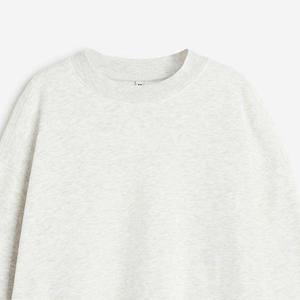 Sweat-shirt à col rond pour femme en coton 100% Couleur unie Blanc Uni Pull à col rond Couleur unie Personnalisé Streetwear Sweat-shirts pour femme Grande taille - Product Image 6