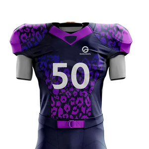 Vente chaude Prix de gros Haute qualité Respirant Manches courtes Ensembles d'uniformes de football américain - Product Image 3