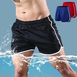 Bermudas de cintura media de algodón 100%, pantalones cortos deportivos de secado rápido, lona transpirable, estilo Hip Hop sólido para entrenamiento de verano, Red de playa - Product Image 3