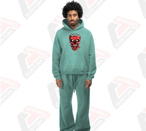 Conjunto de chándal de invierno de poliéster 100% transpirable de 2 piezas ultra cómodo y elegante para hombre, patrón sólido - Product Image 2