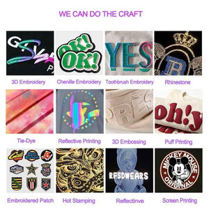 Sweat à capuche sur mesure avec broderie en détresse Pull-over solide et épais Tops surdimensionnés avec logo 100% coton à capuche - Product Image 6