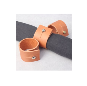 Rond de serviette en cuir Vaisselle Rond de serviette Porte-serviettes Fête Dîner Restaurant Décoration de table articles vente - Product Image 2