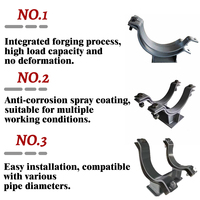 Support de fixation pour tuyau en acier au carbone galvanisé robuste de qualité supérieure, réglable, service OEM personnalisé