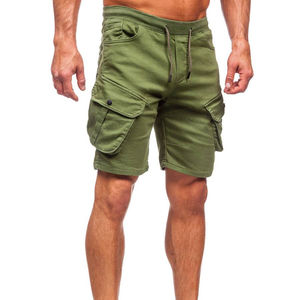 Top Sale Custom Casual Men's <b>Cargo</b> <b>Shorts</b> <b>Slim</b> <b>Fit</b> Trend Capris 6 Pocket Canvas Elastic Waist Breathable Custom Logo High - Product Image 5