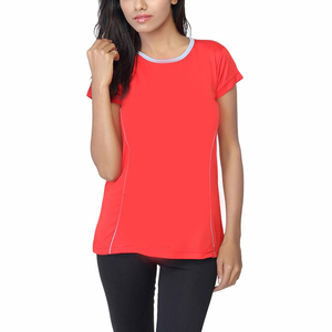 Meilleures ventes en ligne Vente été Femmes col rond manches courtes Femme T-shirt tenue décontracté en gros T-shirt pour les filles - Product Image 1