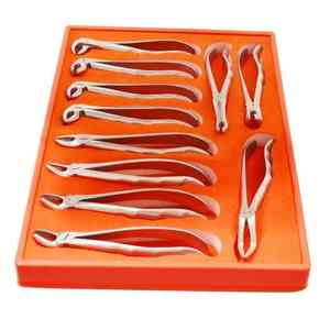 Recién llegado, juego de 10 instrumentos dentales de acero inoxidable, fórceps de extracción Dental, instrumentos quirúrgicos dentales de extracción - Product Image 4