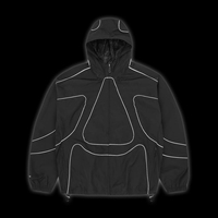 Veste coupe-vent unisexe personnalisée 2025 pour le sport d'hiver, avec doublure en maille, fermeture éclair et impression numérique brodée