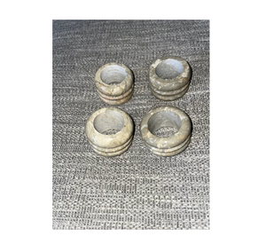 Marble Napkin Rings Set Round Shape <b>Grey</b> Stone <b>Kitchen</b> <b>Accessories</b> Tissue Holder From Manufactured India - Product Image 1
