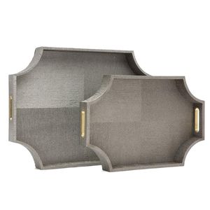 Bandeja de Madera Ovalada para Decoración del Hogar, Bandeja de Postre con Mango de Metal para Desayuno, Vajilla, Utensilios de Cocina, Té, Café, Aperitivos - Product Image 2