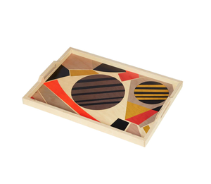 ถาดเสิร์ฟไม้พิมพ์ลายเมลามีนเครื่องครัวถาดใส่อาหารเช้า - Product Image 5