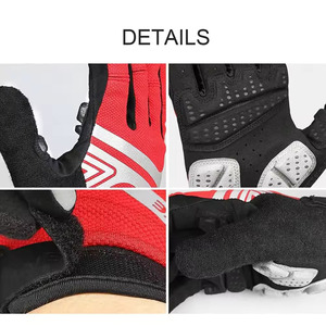 Guantes de ciclismo unisex de alta calidad para hombre y mujer, guantes de Spandex para carreras con logotipo personalizado, venta al por mayor - Product Image 4