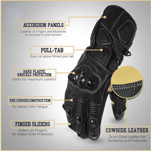 Guantes de Motocicleta de Cuero PU para Dedos Completos, Uso Casual al Aire Libre, Impermeables, Transpirables, de Secado Rápido, con Pantalla Táctil, Unisex, para Carreras y Ciclismo - Product Image 2