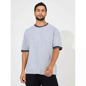 เสื้อยืดผู้ชายผ้าฝ้ายระบายอากาศได้ดีเป็นมิตรกับสิ่งแวดล้อมสไตล์สตรีทดีไซน์เป็นของตัวเองผ้านุ่มสีพื้น220กรัม - Product Image 4