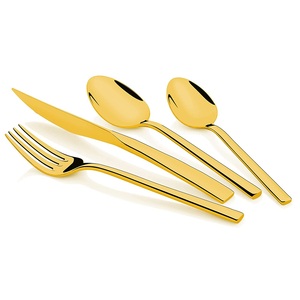Ensemble de couverts en métal avec poignée de designer royale finition dorée pour la maison et le mariage ensembles de couverts de vaisselle - Product Image 6