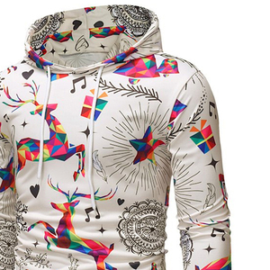 Sudadera con capucha deportiva de sublimación personalizada para hombre, 100% poliéster, transpirable y cómoda, diseño de impresión Digital - Product Image 4