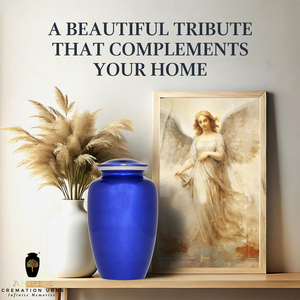 โกศเผาศพสีน้ำเงินเรียบง่าย เป็นมิตรกับสิ่งแวดล้อม ทนทาน พร้อมบริการสลักชื่อ ขนาด 10 นิ้ว ดีไซน์ปรับแต่งได้ ความจุ 220 คิวบิกอินช์ - Product Image 5