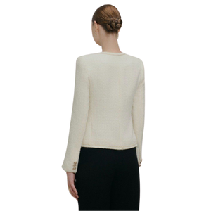 Women's Elegant Minimalist Style Tweed <b>Jacket</b> High Fashion New Trending Autumn Suit Best Seller for Winter Breathable Button - Product Image 2