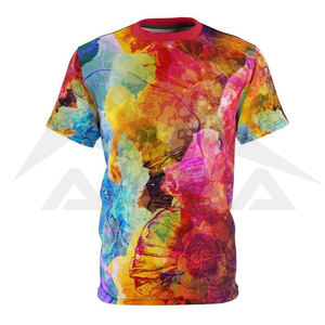 Nuevo último diseño 2024 Tie Dye camisetas para hombres estampado en toda la camisa con estampado botánico en todos los colores Tie Dye camisetas - Product Image 3