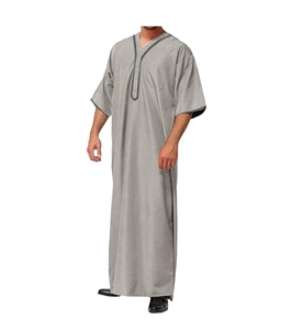 Ropa islámica más vendida para hombres Thobe musulmán árabe Thobe venta al por mayor ropa islámica para hombres Thobe Jubbah - Product Image 1