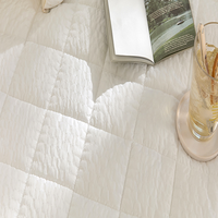 [Allerman] Farfe by Allerman Boni Ensemble de couette en modal rafraîchissant en tissu à carreaux Ensemble de literie en tissu à carreaux Toucher frais Taille Q
