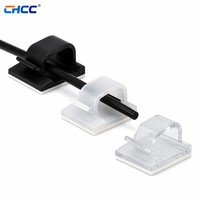 Attache-câbles adhésive CHCC en nylon 66, support auto-adhésif pour la gestion des câbles, organisateur pour voiture, table, mur WCL-5
