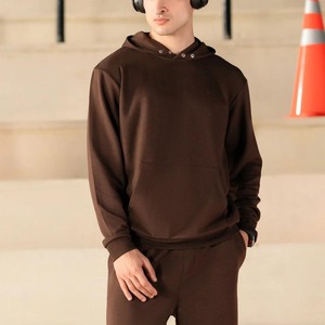 Streetwear unisexe de logo imprimé par transfert de chaleur personnalisé 100% coton lourd 500GSM ensemble de pantalons à capuche pull à capuche à capuche pour l'hiver - Product Image 2