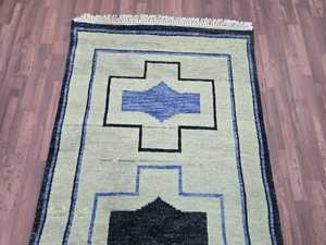 Tapis brodé 2.6x6 haut coureur tapis oriental fait à la main salon décor à la maison tapis pour salon tapis pour prière utiliser - Product Image 3