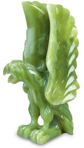 Statue d'aigle en marbre, sculpture décorative, figurine d'aigle en marbre sculpté pour la décoration intérieure de la maison, du bureau ou du jardin - Product Image 3