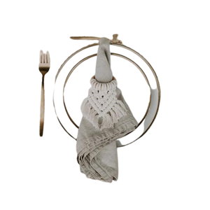 Nouveaux arrivages Design Rond de serviette en macramé Beau design Le plus exigeant Prix bas Finition lisse Conception de porte-mouchoirs - Product Image 2