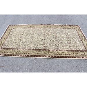 พรมวินเทจตุรกี ขนาด 4.3x7.9 ฟุต (131x242 ซม.) พรมขนสัตว์สีน้ำตาล - Product Image 3