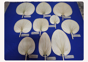Premium leaf <b>hand</b> <b>fan</b> Vietnam factory for corporate gifting with natural materials and fine handmade artisan craft work - Product Image 2
