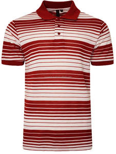 เสื้อโปโลลายทางแขนสั้นสำหรับผู้ชายเสื้อเชิ๊ตโปโลเส้นด้ายย้อมต่อต้านริ้วรอยเสื้อยืดลำลองสไตล์สีทึบ - Product Image 3